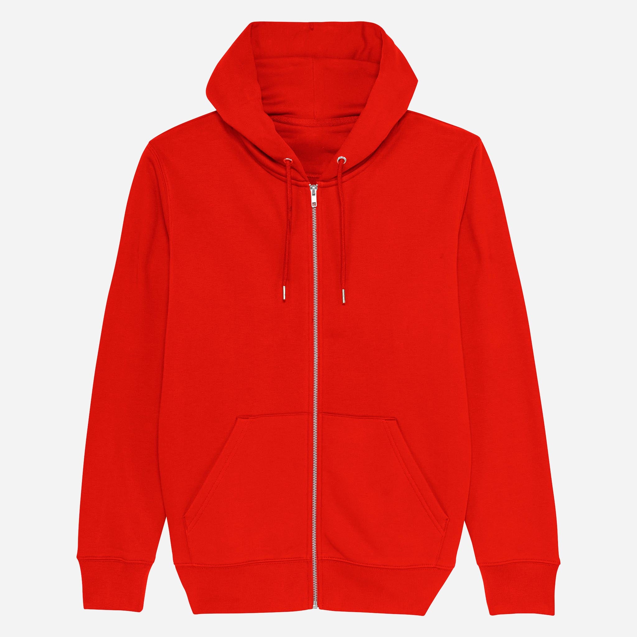 Bright red zip up hoodie shop